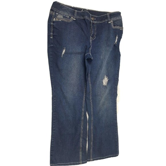 Lane Bryant Denim Jeans Women Size 16 Slim Boot - Picture 5 of 11
